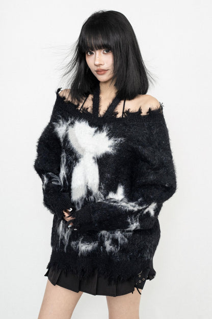 Vintage Butterfly Knit Top