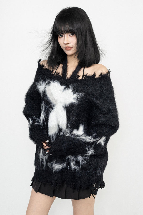 Vintage Butterfly Knit Top