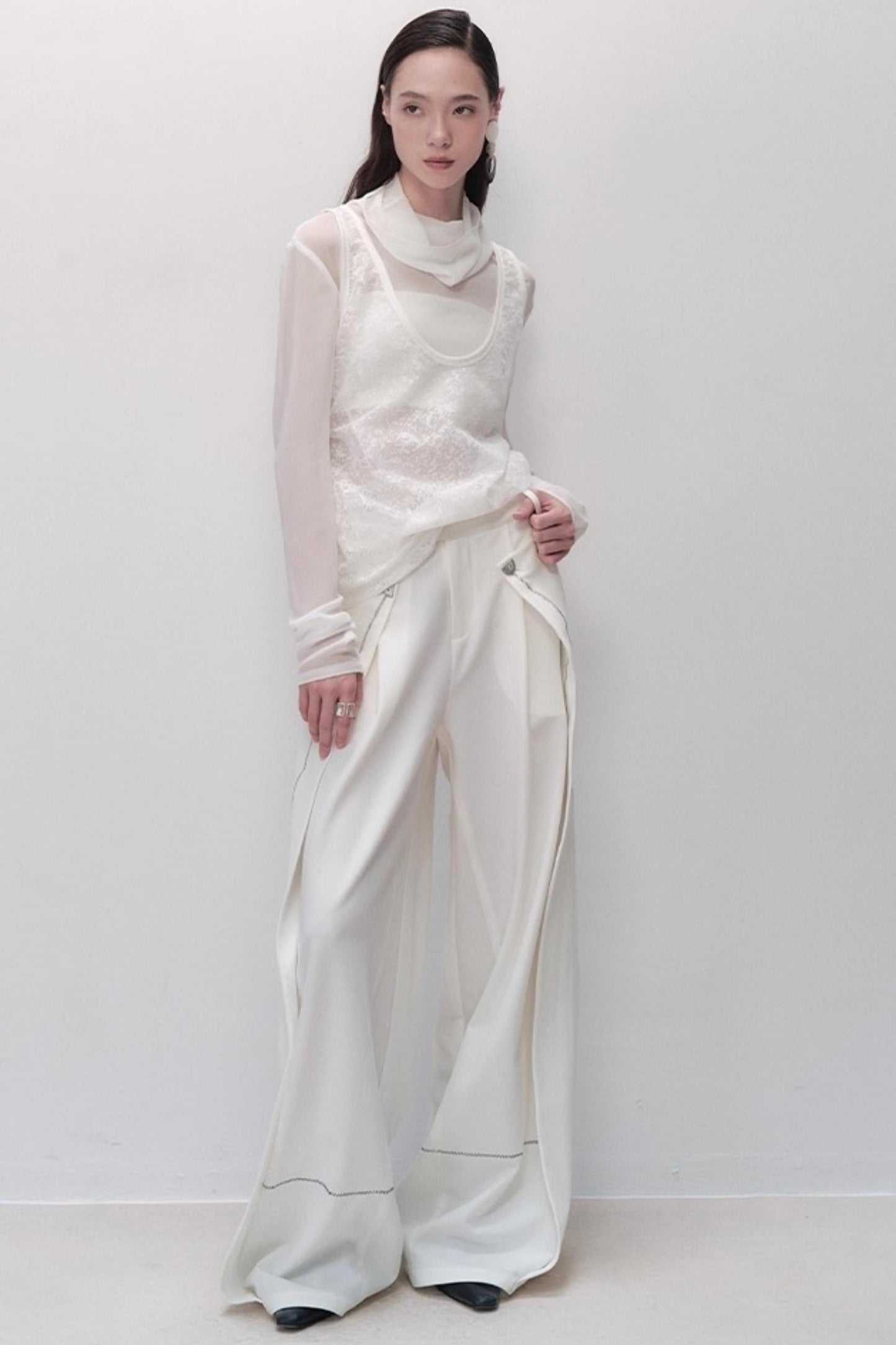 Sparse Shadow Lace Top