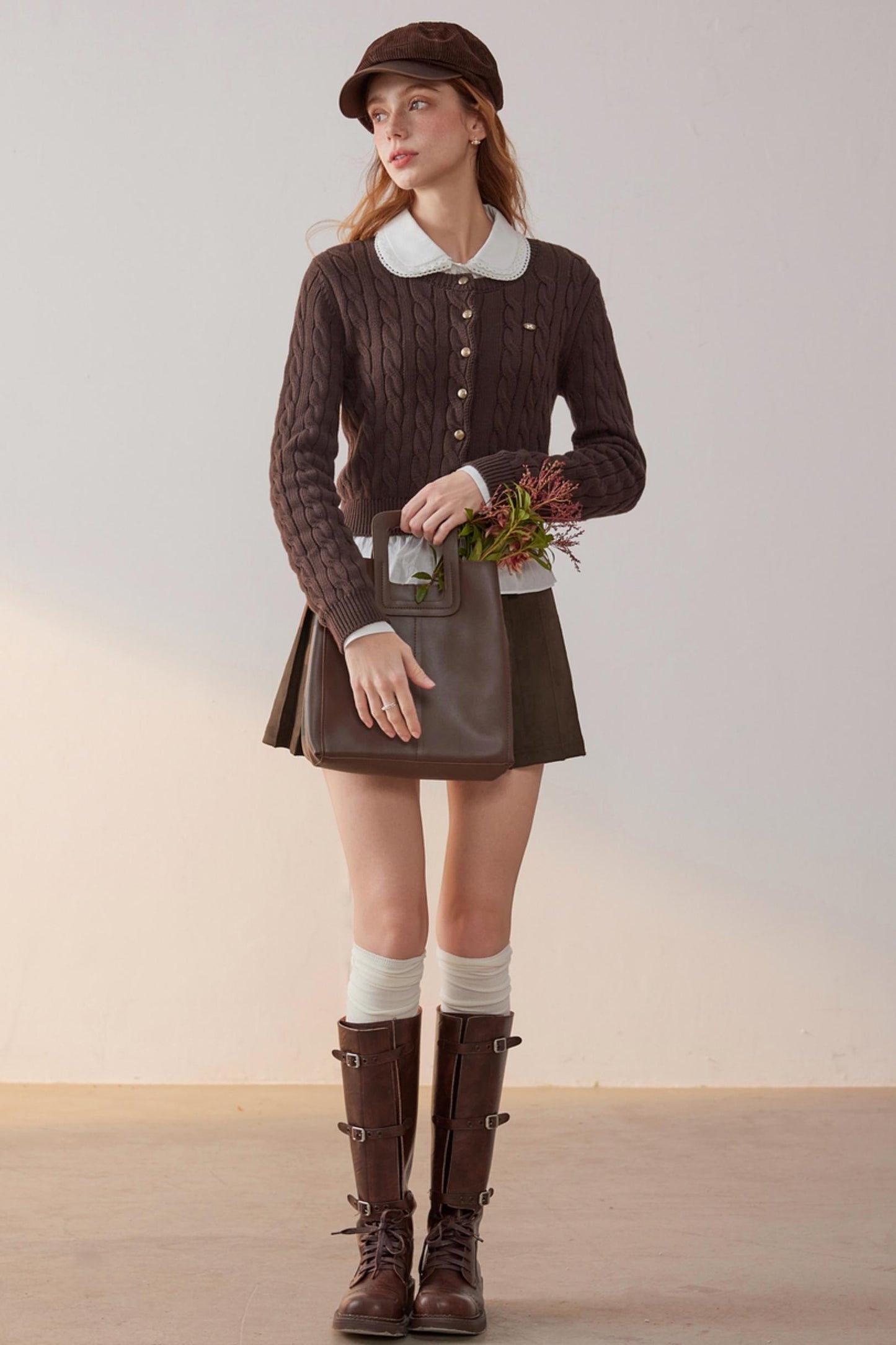 Metal Buckle Knitted Sweater