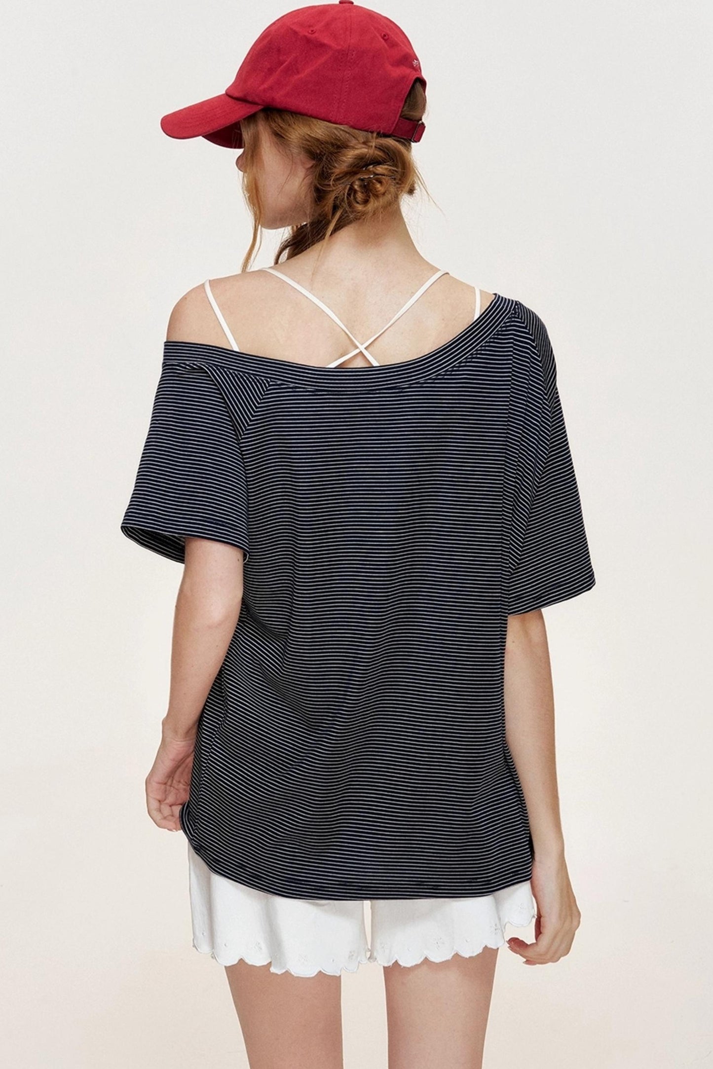 Navycore Knitted Striped T-shirt