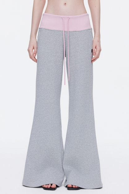 Color-Blocked Flared Pants