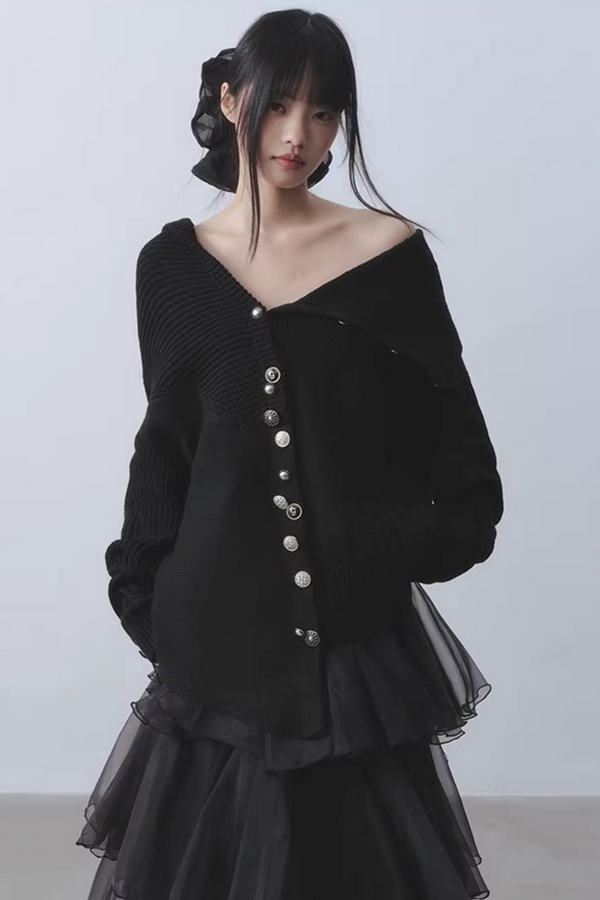 Berlin Night Off-Shoulder Cardigan