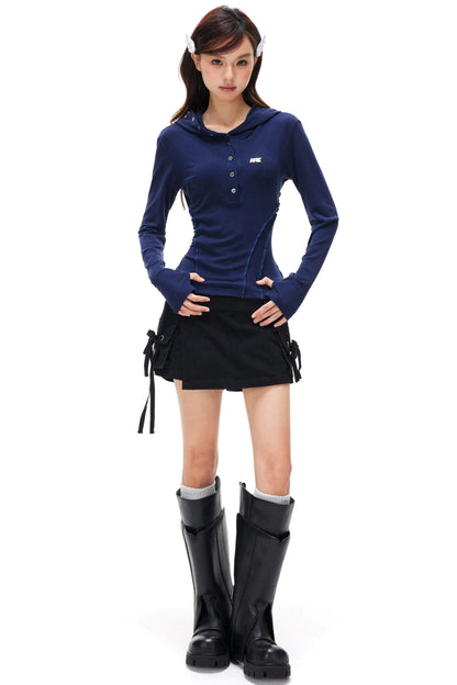 Lyocell Tencel Slim Hooded Top