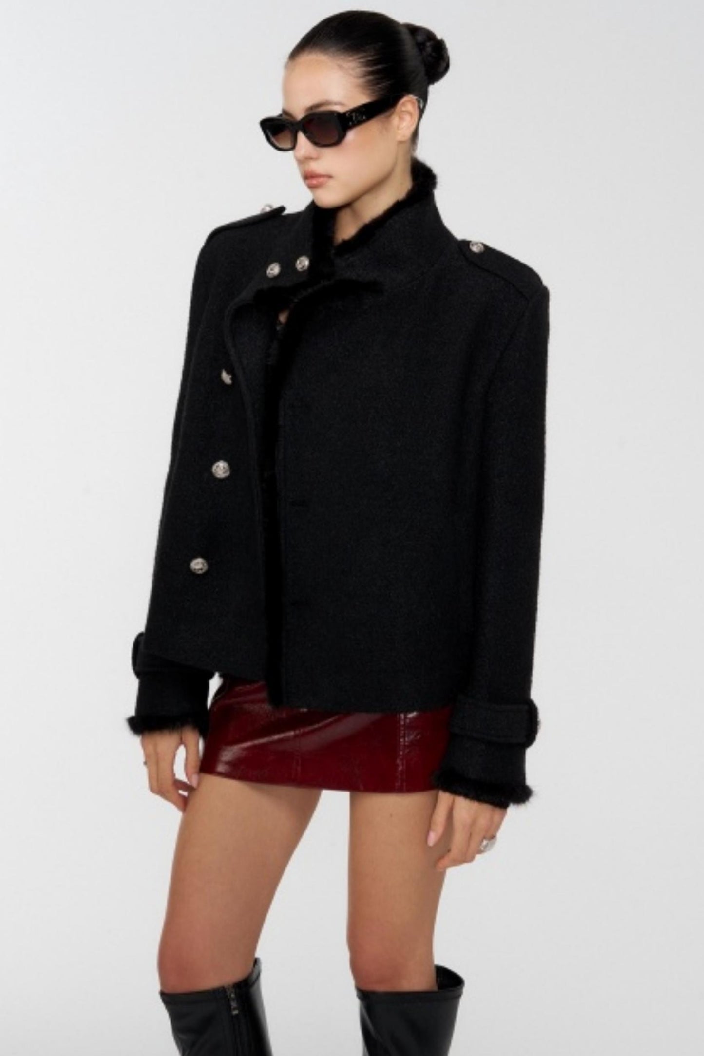Exquisite Woolen Turtleneck Jacket