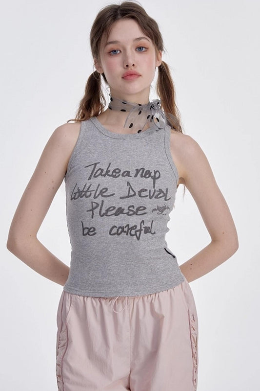 Monogram Racer Tank Top