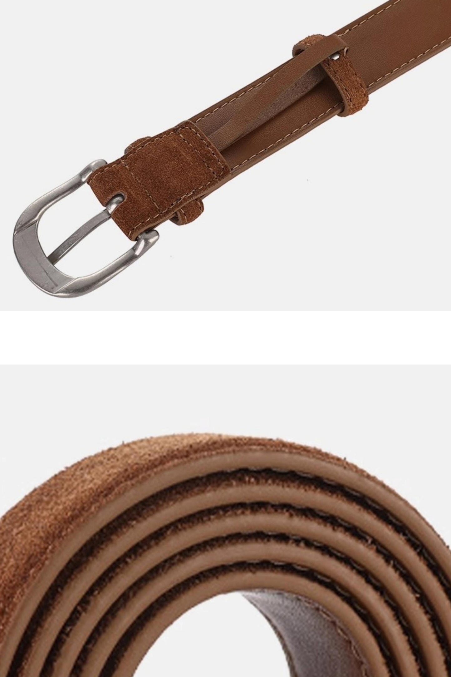 Premium Silver Buckle Belt