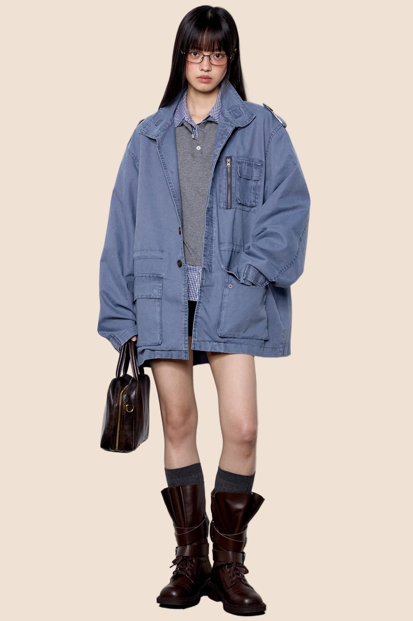 Vintage Cargo Zip Jacket