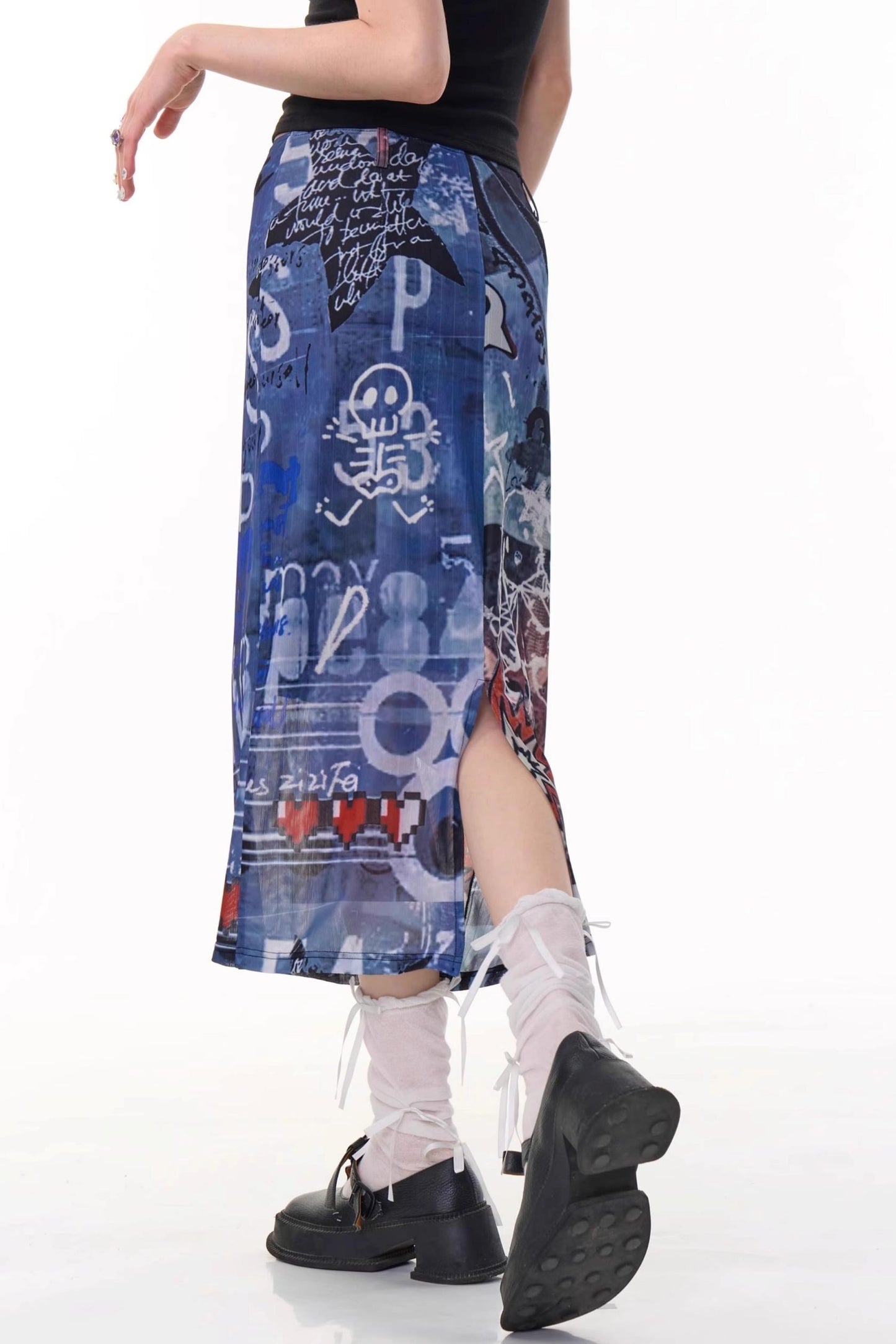 Vintage High-Waist Maxi Skirt