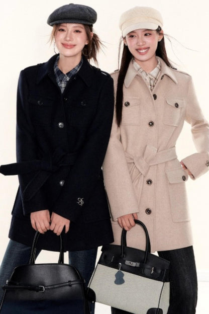 Plaid Waist-Cinching Shirt