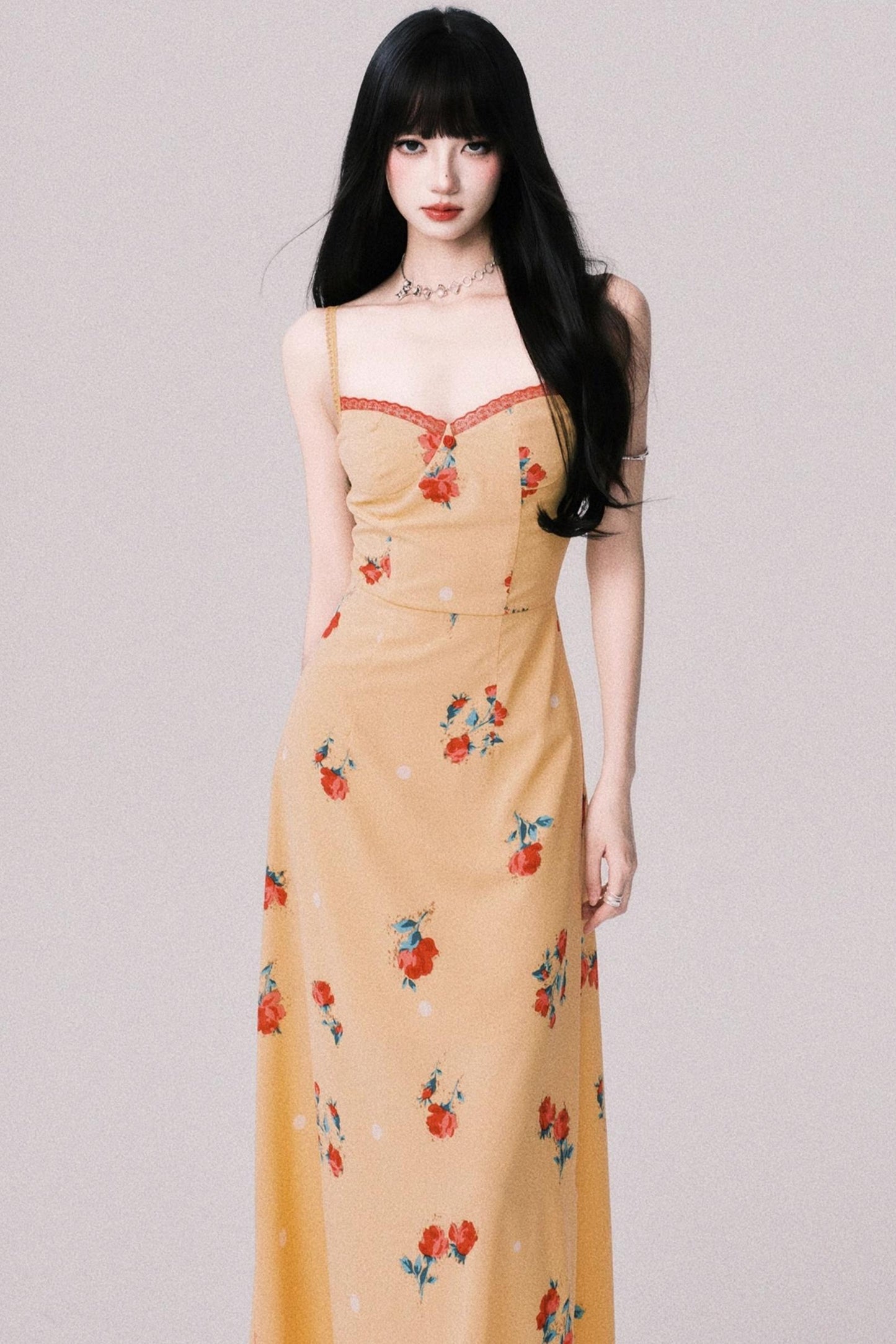 Twilight Floral Halter Dress