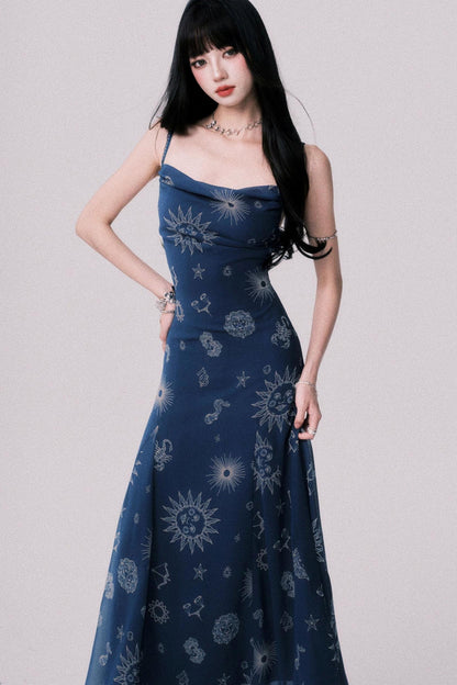 Halter Navy Dress
