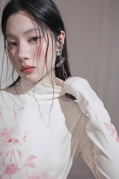 Velvet Cherry Apricot Blouse