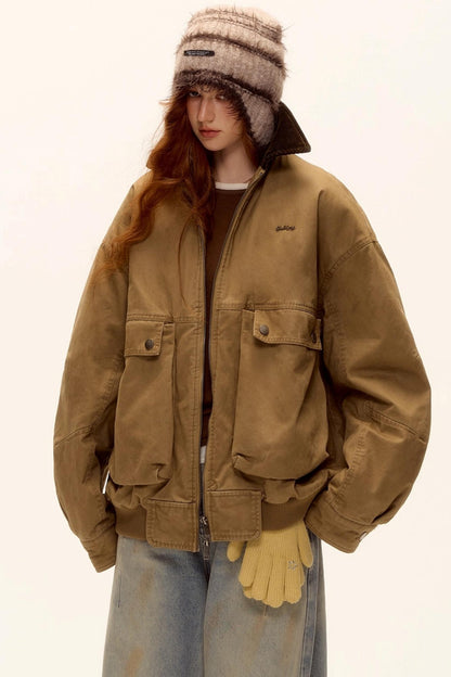 Corduroy Patchwork Retro Jacket Set-Up