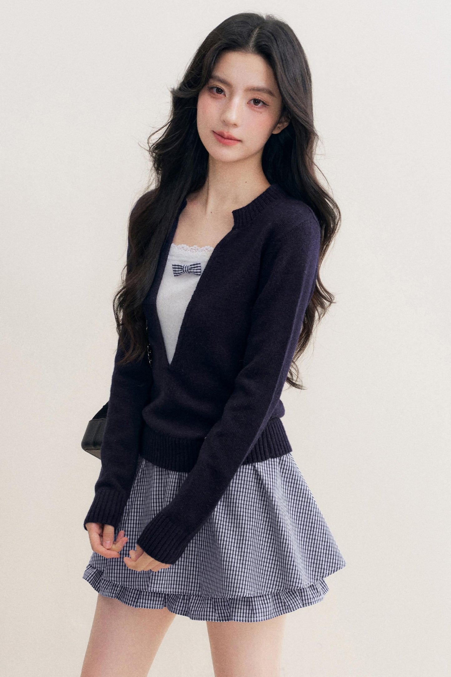 Elegance Bow Accent Skirt Set-Up