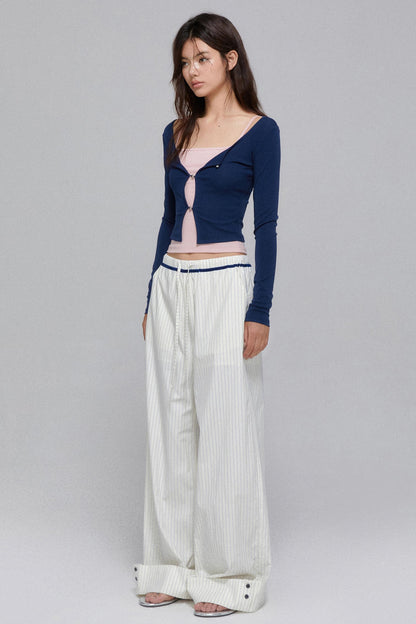 Elegant Strap Vest & Knit Set