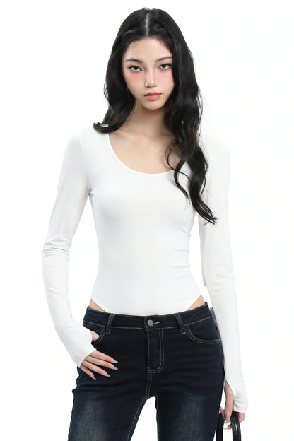 Slim Fit U-Neck Bodysuit