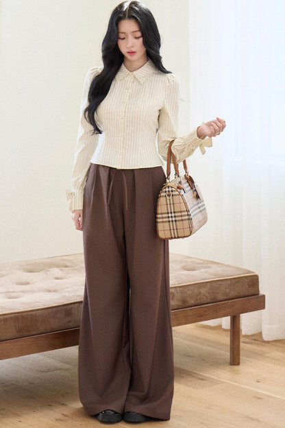 Striped Collar Vest Set-Up