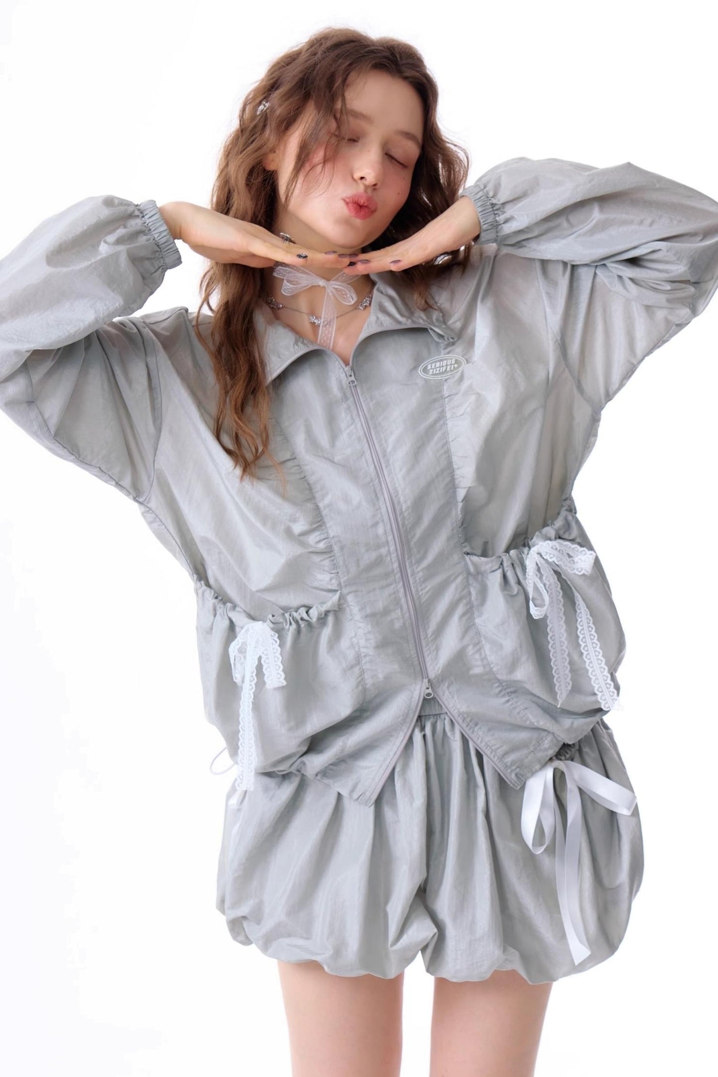 Loose Fit Lace Jacket