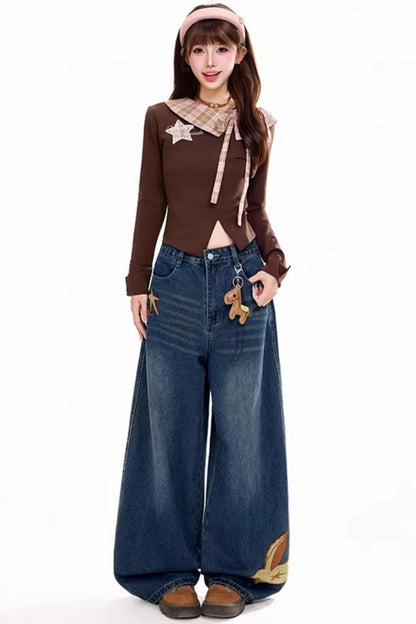 Retro Plaid Patchwork T-Shirt