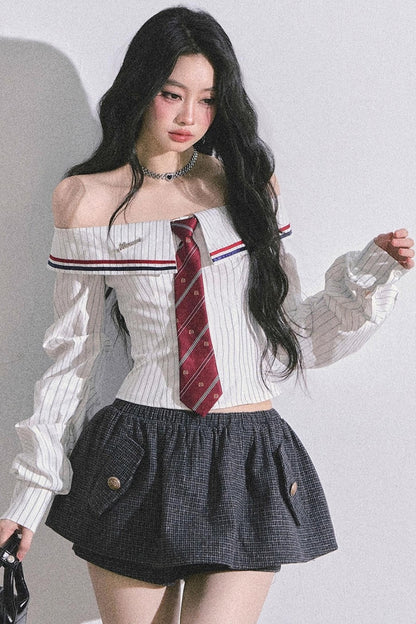 Slimming Striped Waist Top