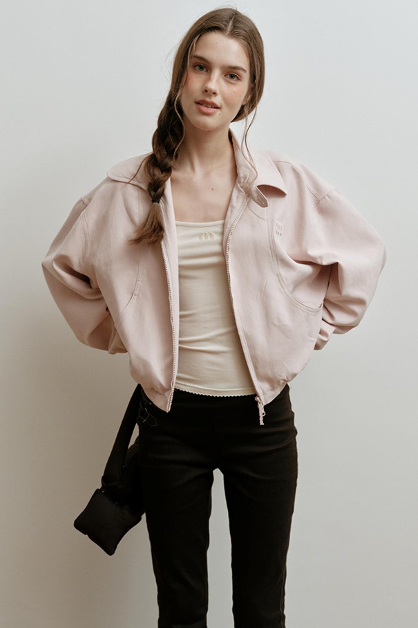 Faux Suede Embroidery Jacket