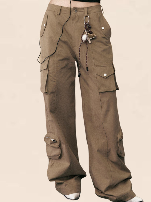 Straight Wide-leg Cargo Set -Up