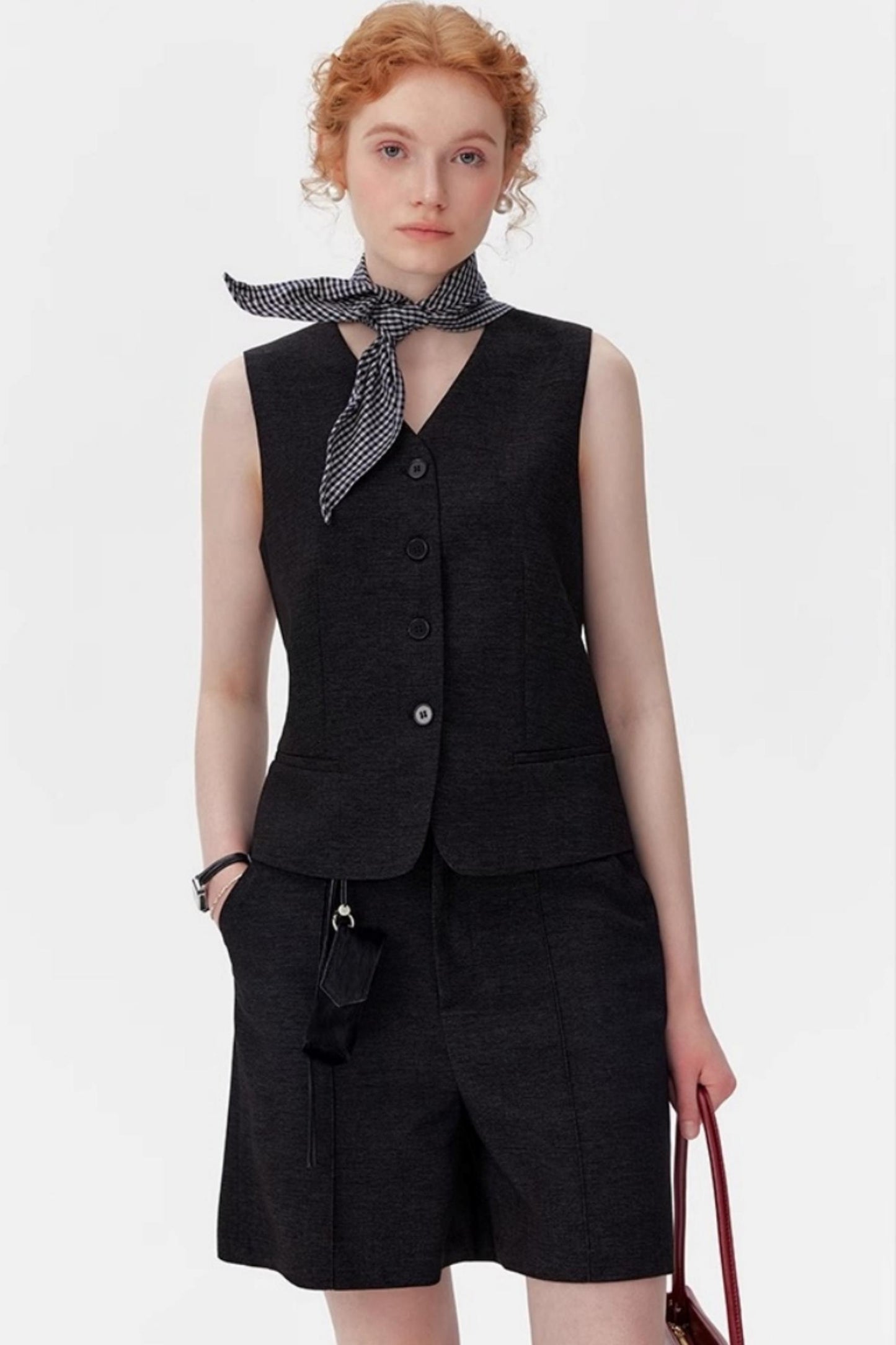 Denim Style Vest Shorts Set-Up