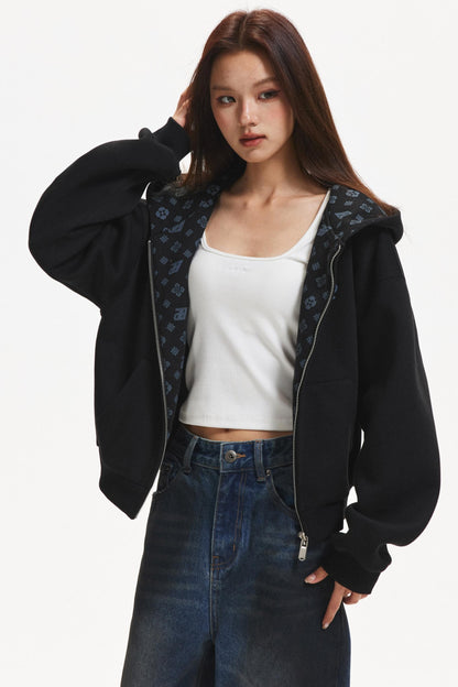 American-Style Hooded Zip Jacket