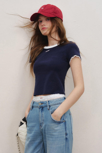 Lace Fusion Backless Top