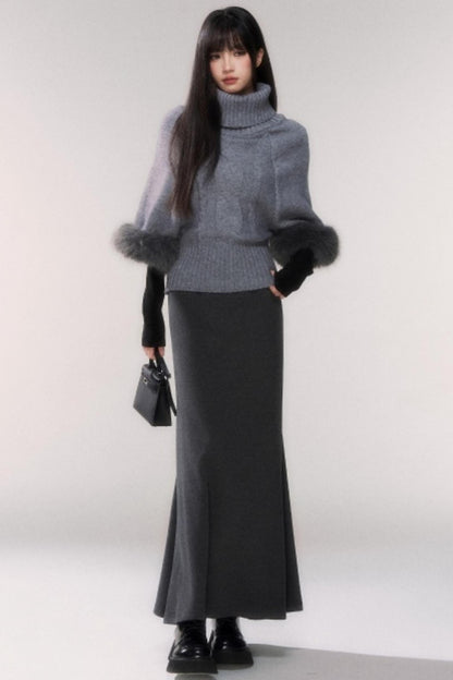 Winter Wool A-Line Skirt