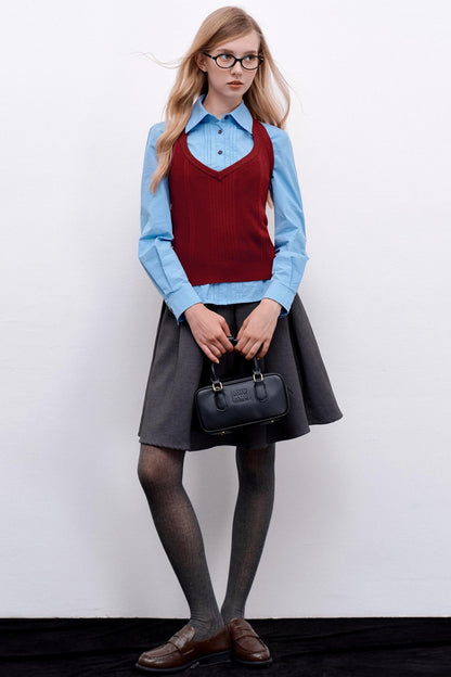 Halterneck Striped Camisole Top