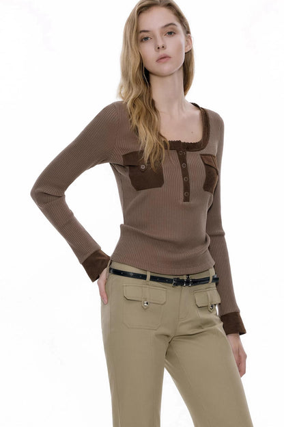 Henry Collar Knit Top