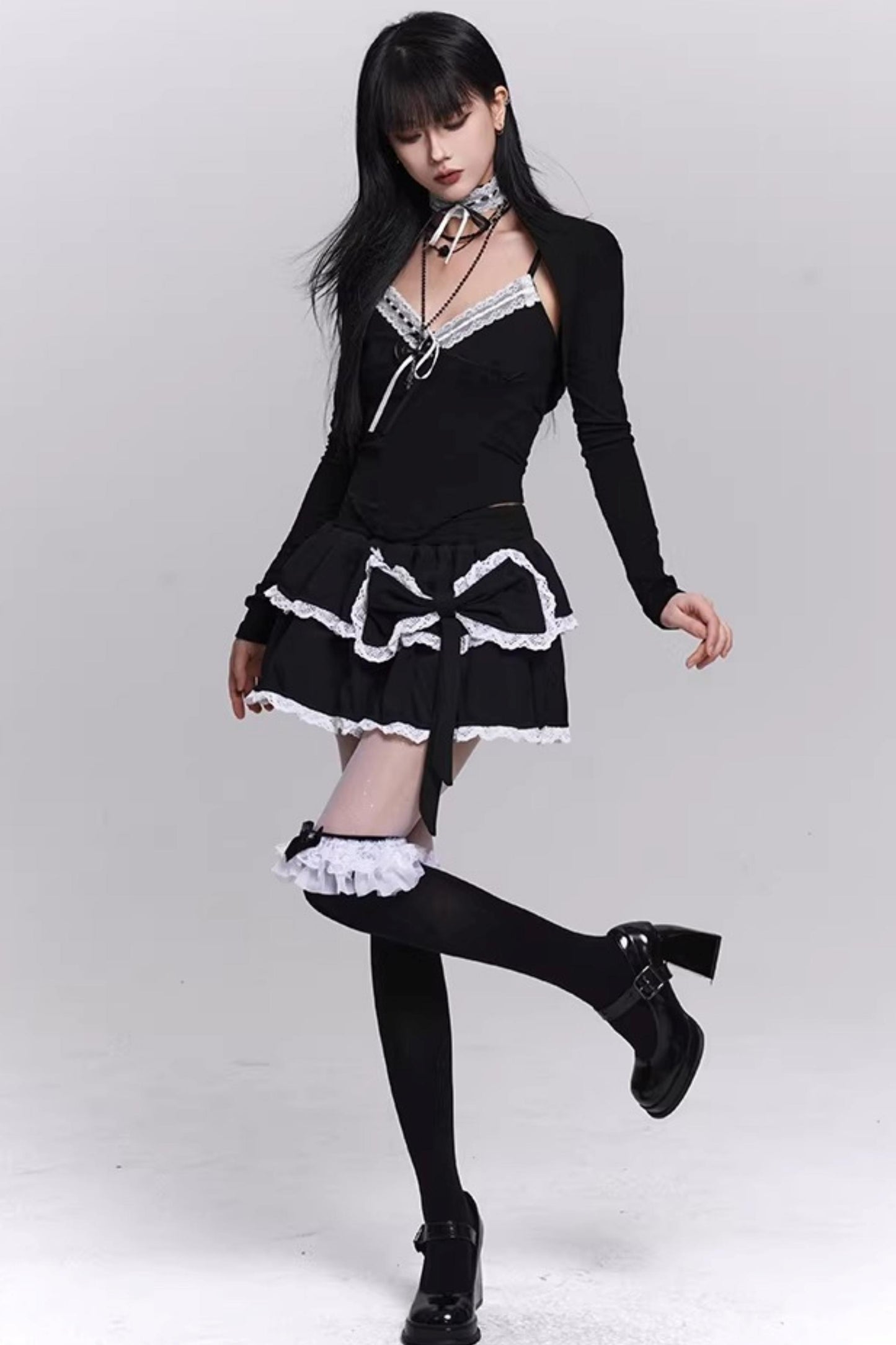 Lace-Trimmed Ghost Camisole Top