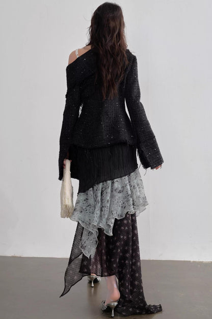 Exotic Leopard Chiffon Skirt