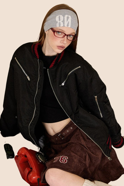 Retro Street Baseball Flugjacke 