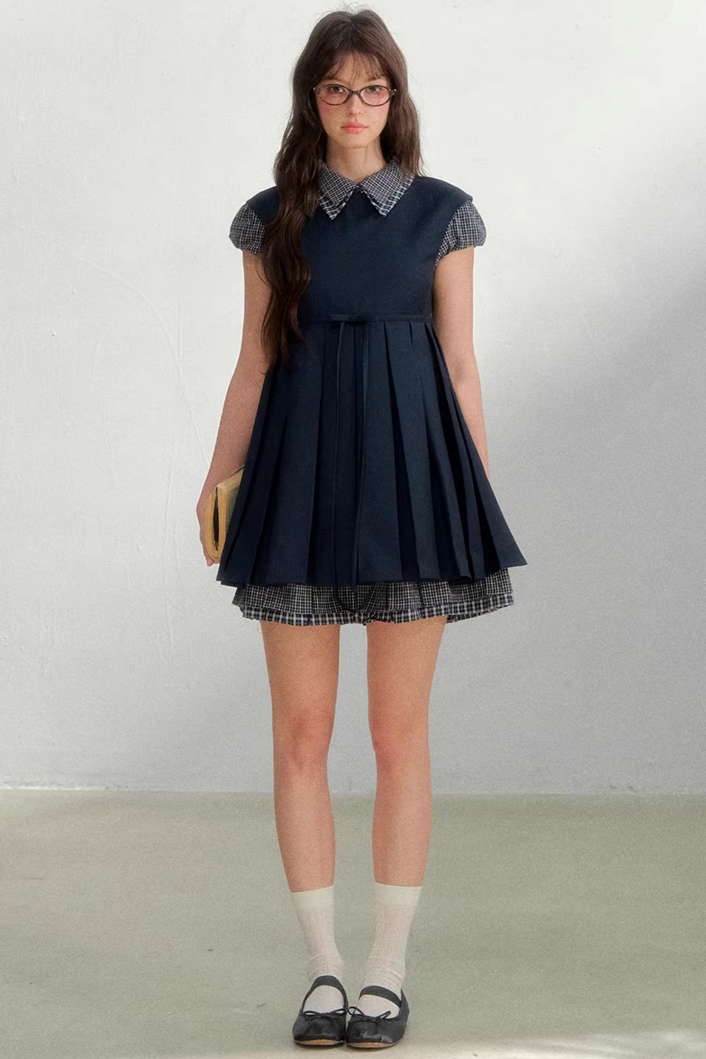 Woolen College Shirt Dress