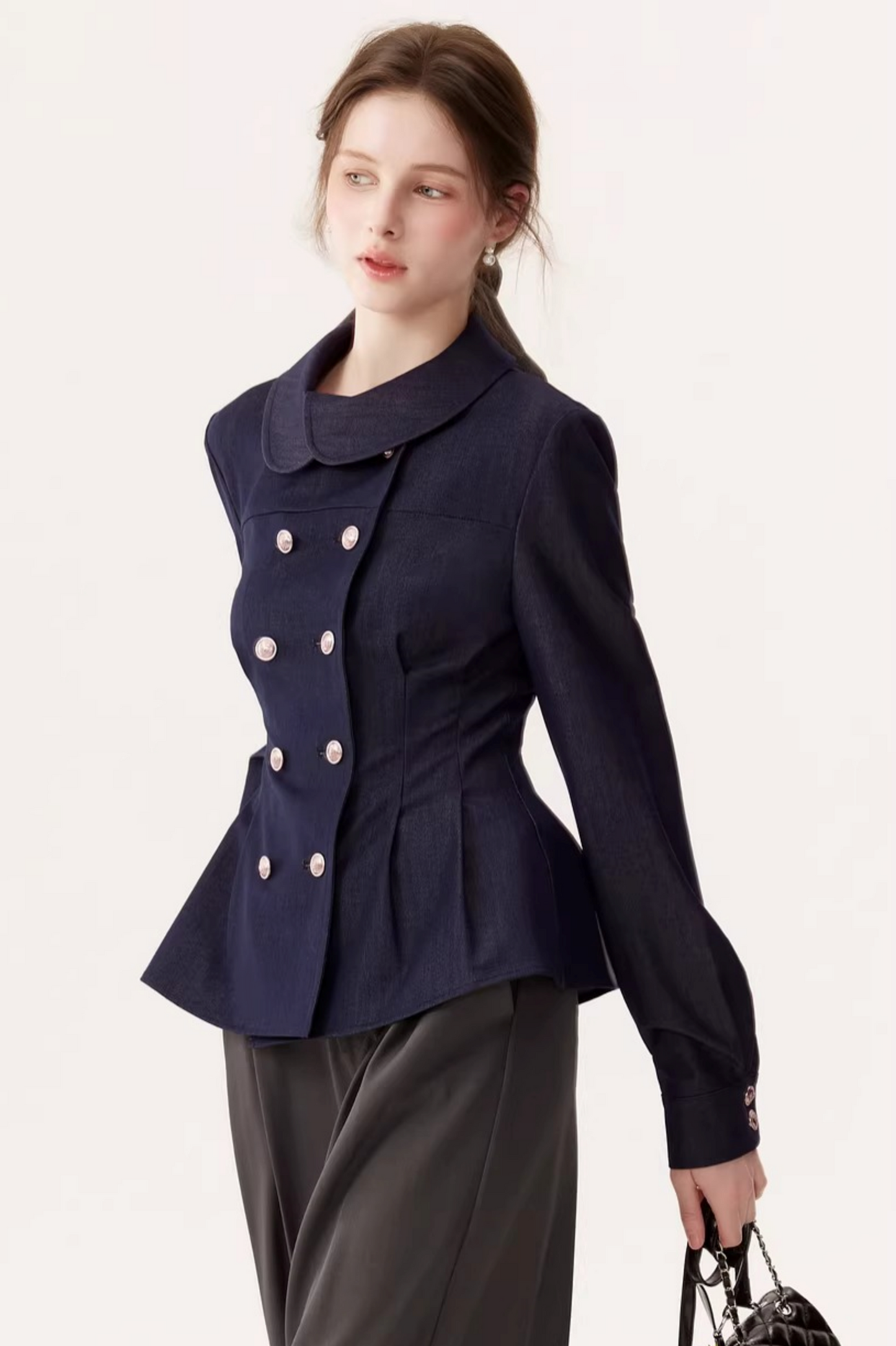 Vintage Faux Denim Blouse