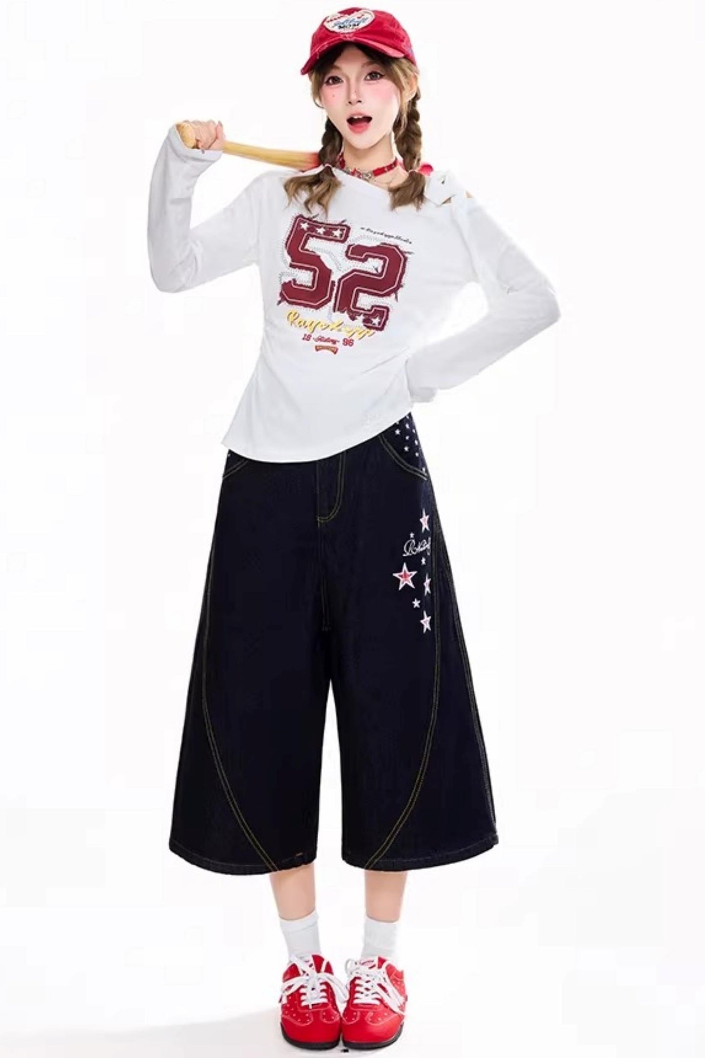 Retro One-Shoulder Top