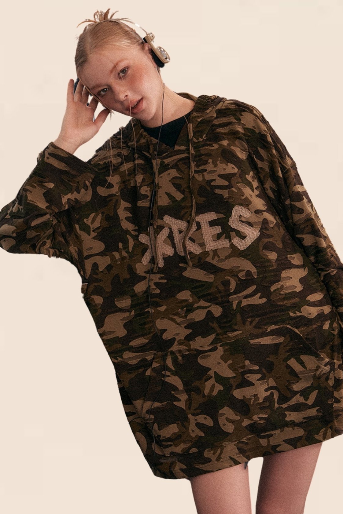 Long Sleeve Camouflage Hoodie