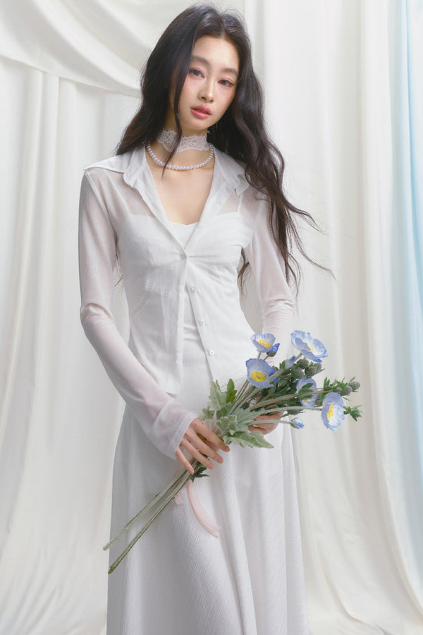 Elegant White Lace Dress