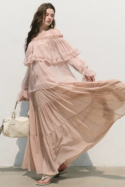 Romantic Ruffled Chiffon Blouse