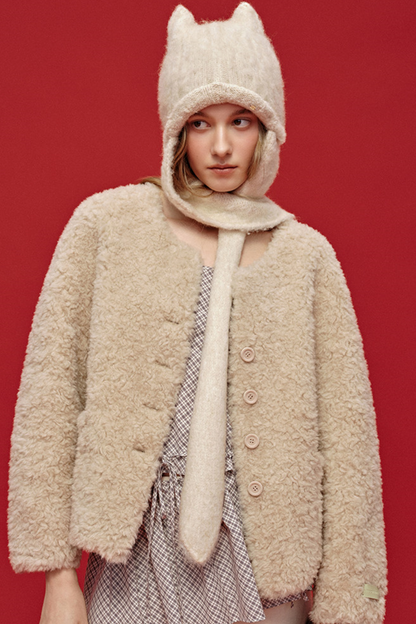 Two-Tone Wool Knit Hat