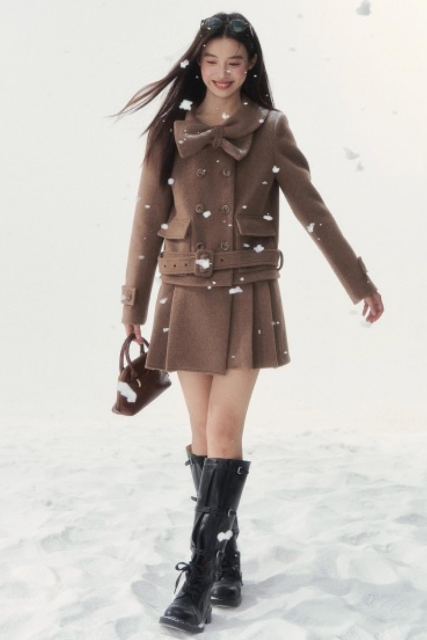 Vintage Double-Breasted Winter Coat