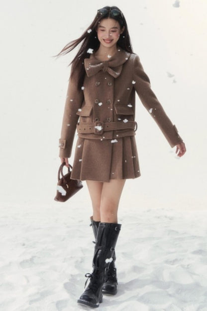 Vintage Double-Breasted Winter Coat