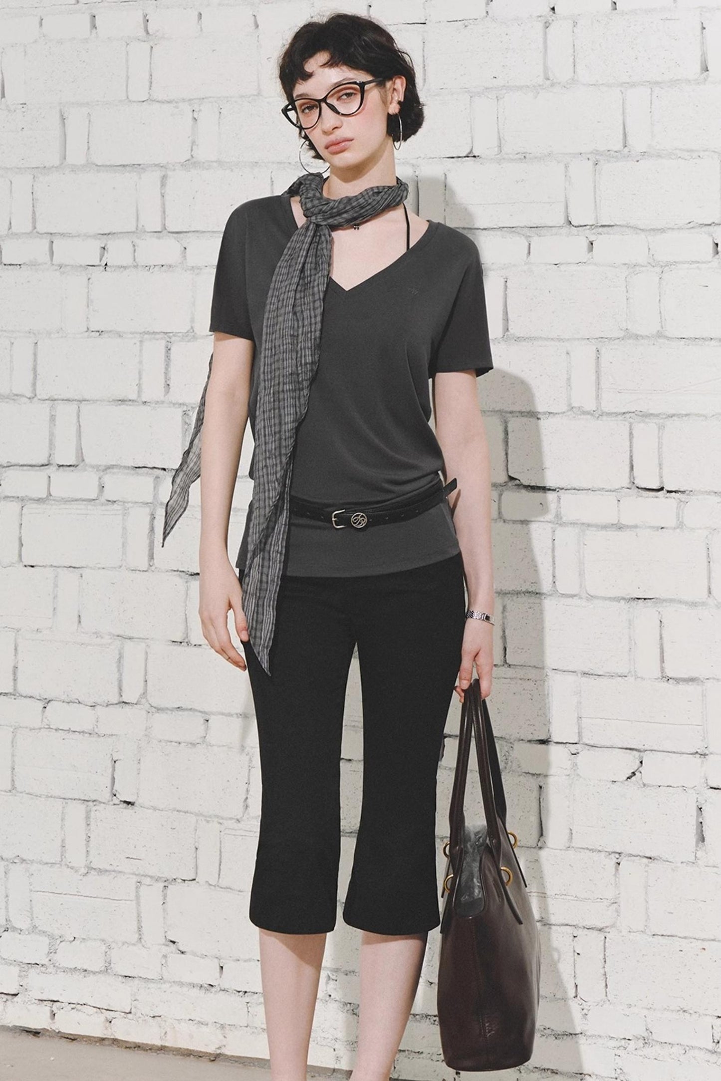 Effortless V-Neck Bat Sleeve Top