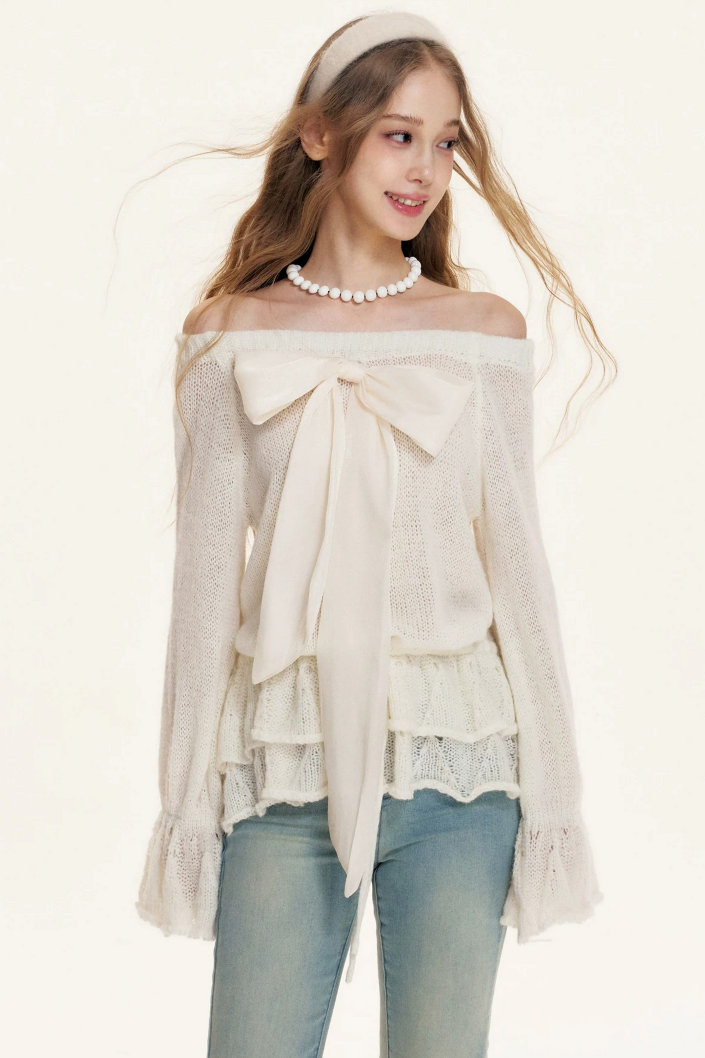 Multi-Wear Bow Knit Sweater