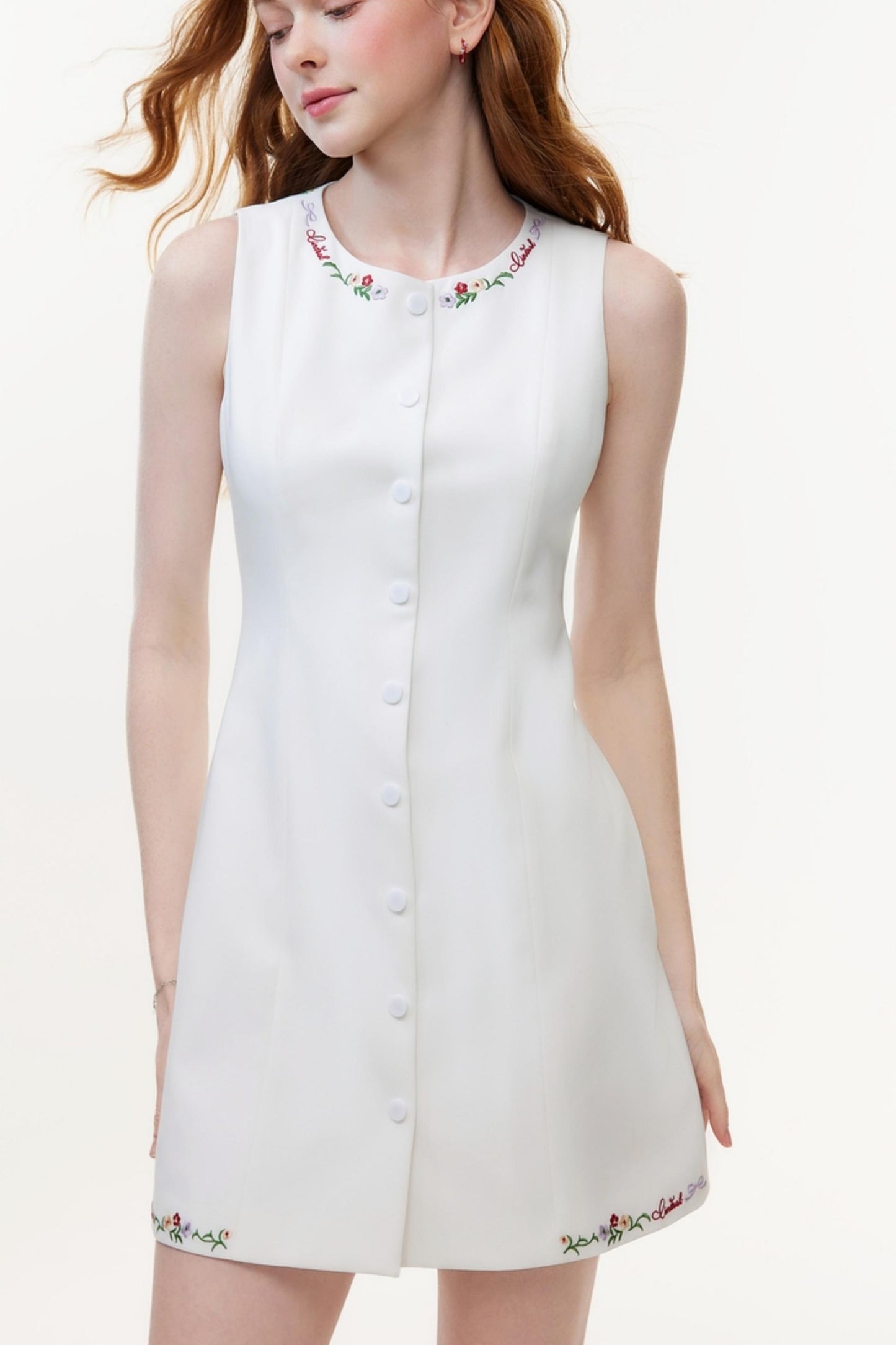 Summer White Halter Dress