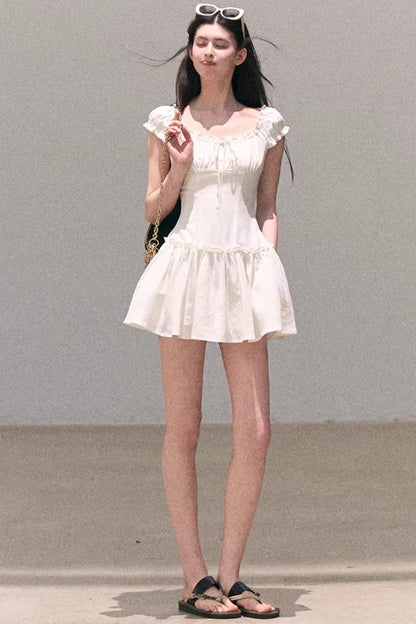 Fog in the Forest Linen Dress
