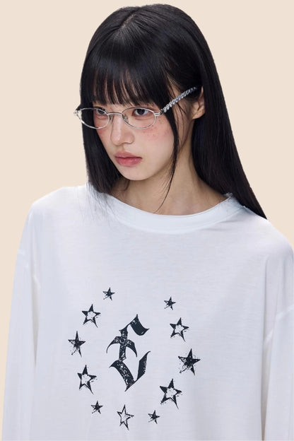 American Star Print Long Sleeve T-Shirt